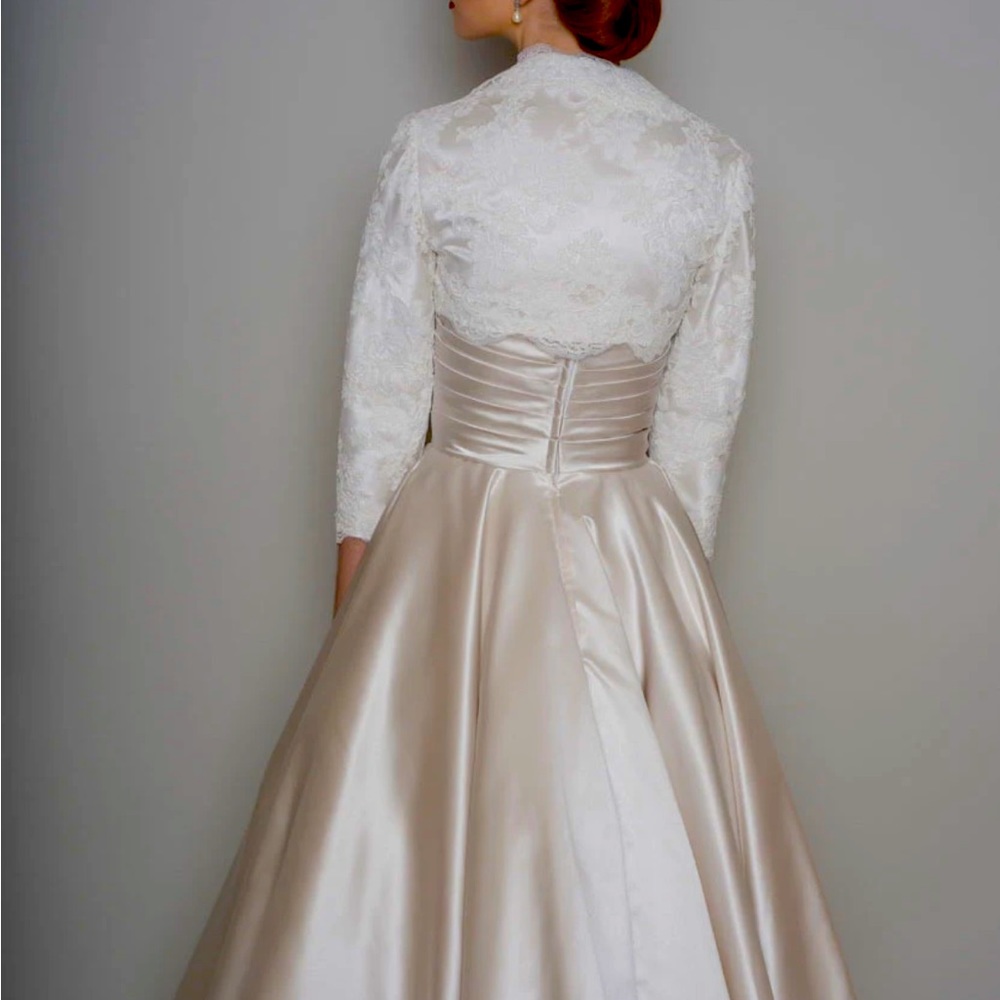 Custom Vintage Styled Tea-Length Wedding Dress